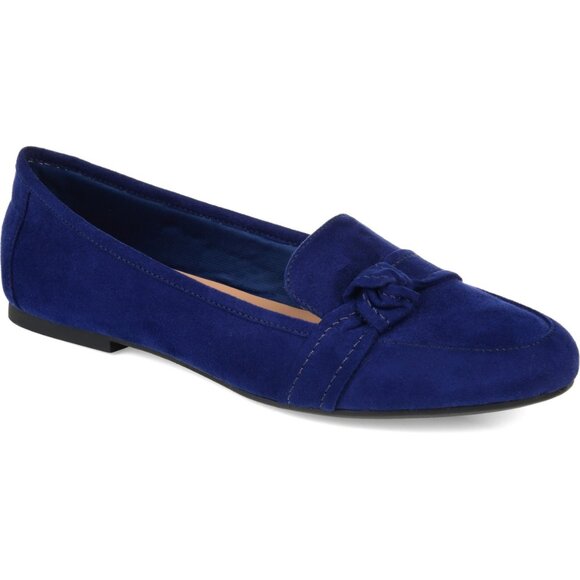 Journee Collection Marci Suede Loafers Flats – Navy | Size 7.5 - Picture 1 of 8